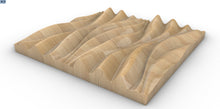 Load image into Gallery viewer, Parametric Wood art Panel - wave form design - made by cnc woodarts hawaii