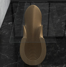 Load image into Gallery viewer, Parametric Wood Table with Glass top - Made By CNC Woodarts in Hawaii. Customizable size, material and top