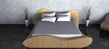 Load image into Gallery viewer, CNC WOODARTS HAWAII - Parametric Geometry Wavy Wood Bed Frame