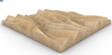Load image into Gallery viewer, Parametric Wood art Panel - wave form design - made by cnc woodarts hawaii