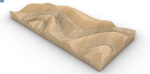 Load image into Gallery viewer, Parametric Woodart Panel - wave form design - made by cnc woodarts hawaii