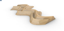 Load image into Gallery viewer, Parametric Wood art Panel - wave form design - made by cnc woodarts hawaii