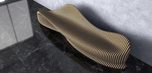 Load image into Gallery viewer, PArametric Flowing Artisitc Modern Bench - Futuristic design with wood setions - CNC WOODARTS