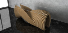 Load image into Gallery viewer, Parametric Wood Table with Glass top - Made By CNC Woodarts in Hawaii. Customizable size, material and top