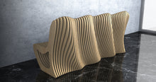 Load image into Gallery viewer, CNC WOODARTS HAWAII - Parametric Geometry Wavy Wood Bench