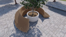 Load image into Gallery viewer, Design F16 - Parametric Wave Round Spiral Bench