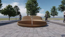 Load image into Gallery viewer, Design F16 - Parametric Wave Round Spiral Bench