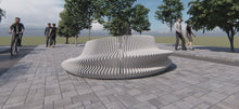 Load image into Gallery viewer, Design F16 - Parametric Wave Round Spiral Bench