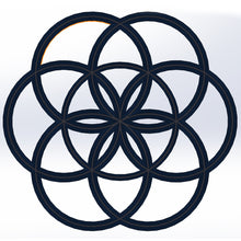 Load image into Gallery viewer, Seed of life wall art - sacred geometry wall art made by cncwoodarts hawaii