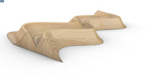 Load image into Gallery viewer, Parametric Wood art Panel - wave form design - made by cnc woodarts hawaii