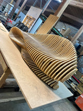 Load image into Gallery viewer, CNC WOODARTS HAWAII - Parametric Geometry Wavy Wood Bench, modern, unique artistic