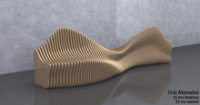 Load image into Gallery viewer, Design F5 - Parametric 2 Sided Wavy Bench