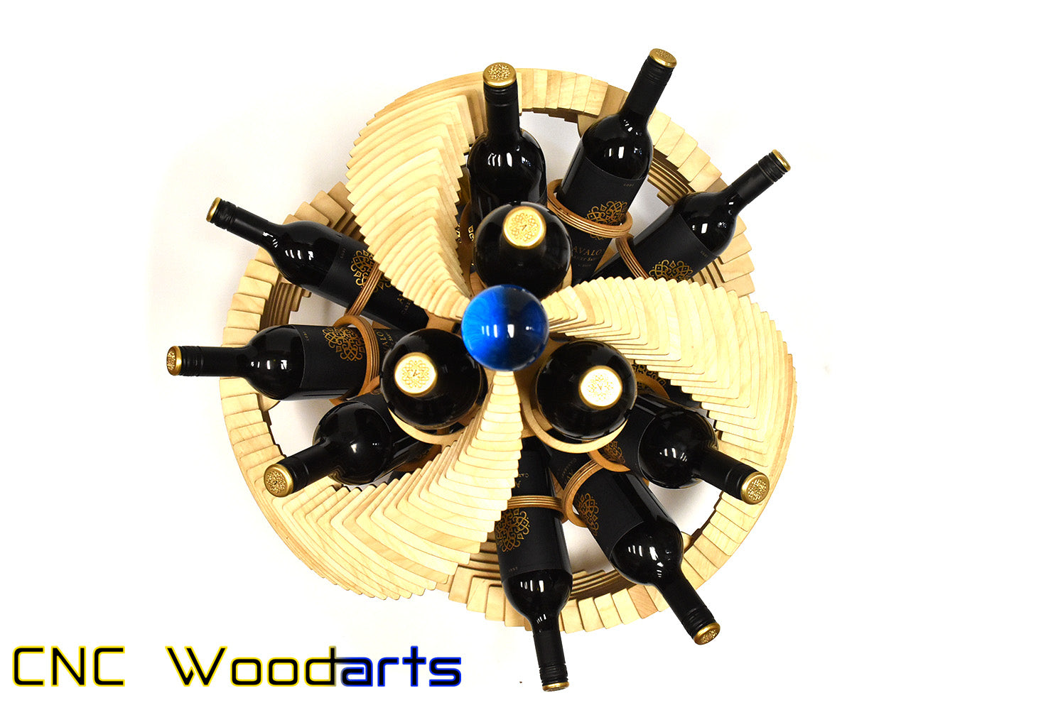 Wine's Ark - 15 Bottle Tripple Helix Wine Rack – CNC Woodarts