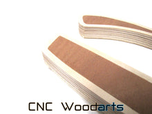 Load image into Gallery viewer, Inlay Wood Letters - 9" x 3/4" Birch & Sapele (MT Script Bold Font)