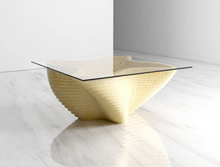 Load image into Gallery viewer, CNC Woodarts Tetra Twist Coffee Table made from wood. Birch Plywood, walnut, maple. sapele