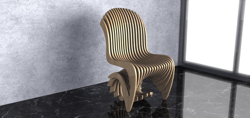 CNC WOODARTS Parametric Wood Chair - Unique Custom Wood funiture
