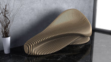 Load image into Gallery viewer, CNC WOODARTS HAWAII - Parametric Geometry Wavy Wood Bench, modern, unique artistic
