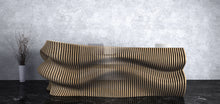 Load image into Gallery viewer, CNC WOODARTS HAWAII - Parametric Geometry Wavy Wood Reception Desk
