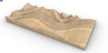 Load image into Gallery viewer, Parametric Woodart Panel - wave form design - made by cnc woodarts hawaii
