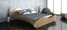 Load image into Gallery viewer, CNC WOODARTS HAWAII - Parametric Geometry Wavy Wood Bed Frame

