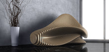 Load image into Gallery viewer, CNC WOODARTS HAWAII - Parametric Geometry Wavy Wood Bench, modern, unique artistic
