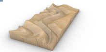 Load image into Gallery viewer, Parametric Woodart Panel - wave form design - made by cnc woodarts hawaii
