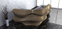 Load image into Gallery viewer, CNC WOODARTS HAWAII - Parametric Geometry Wavy Wood Reception Desk
