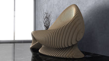 Load image into Gallery viewer, CNC WOODARTS HAWAII - Parametric Geometry Wavy Wood Bench, modern, unique artistic
